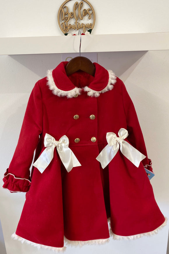 Sonata Valeria Coat in Red and White