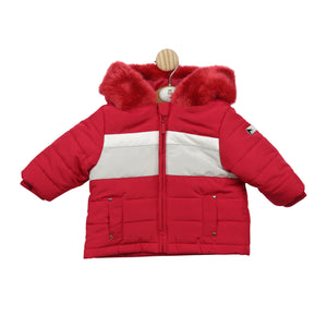 Mintini AW22 Boys Red/White/Grey Coat