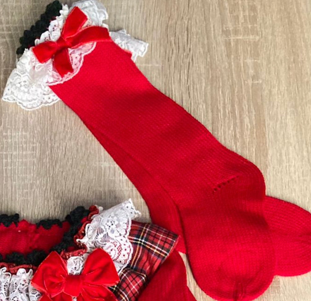Luxury Knitted Tartan Set Socks