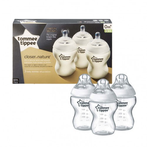 Tommee Tippee Closer to Nature Bottle x3 Easivent 260ml