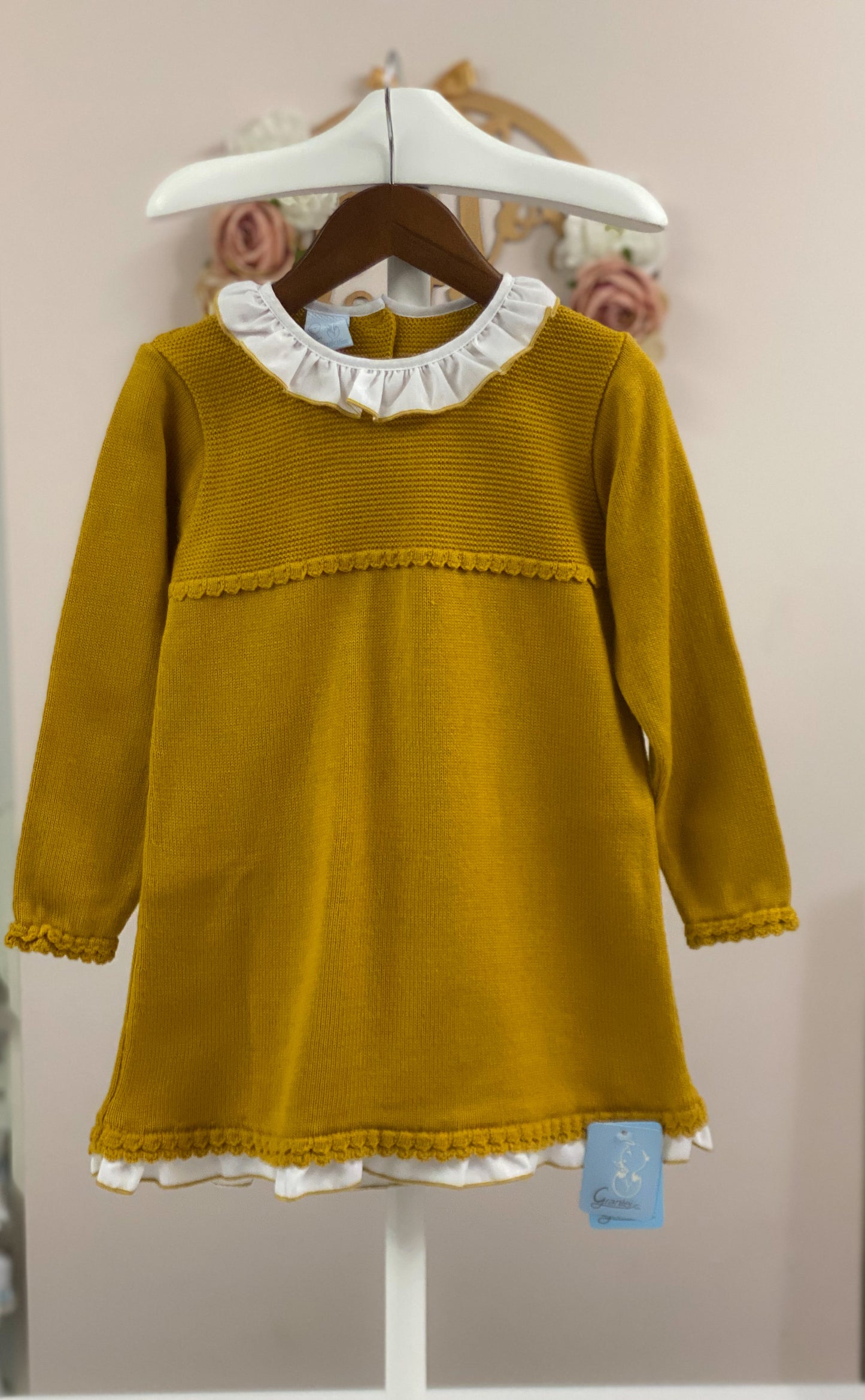 Granlei Knitted Dress with Frill Collar 4y to 8y