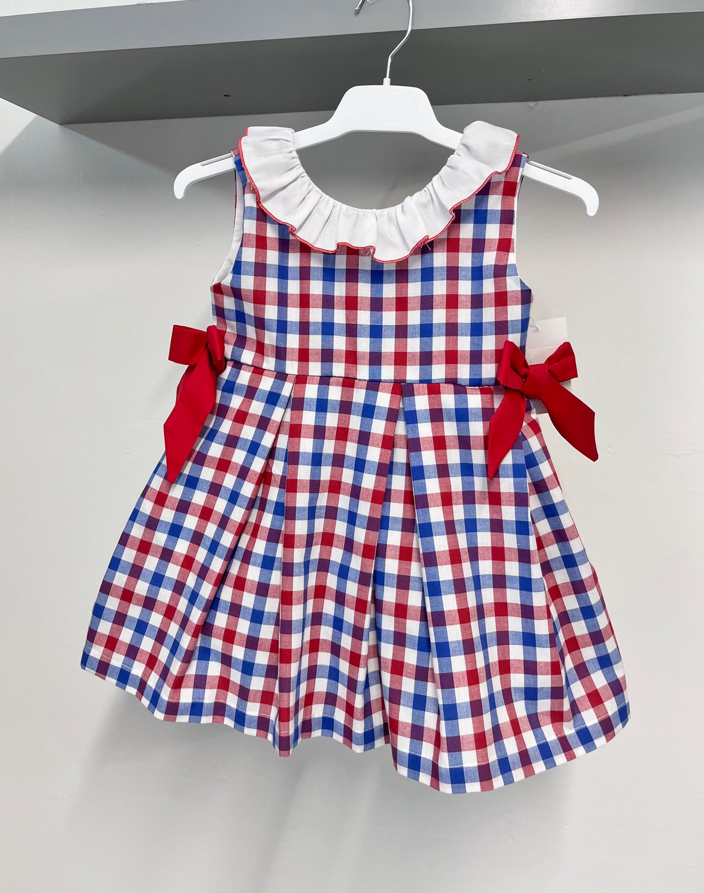 Babyferr Check Frill Collar Dress