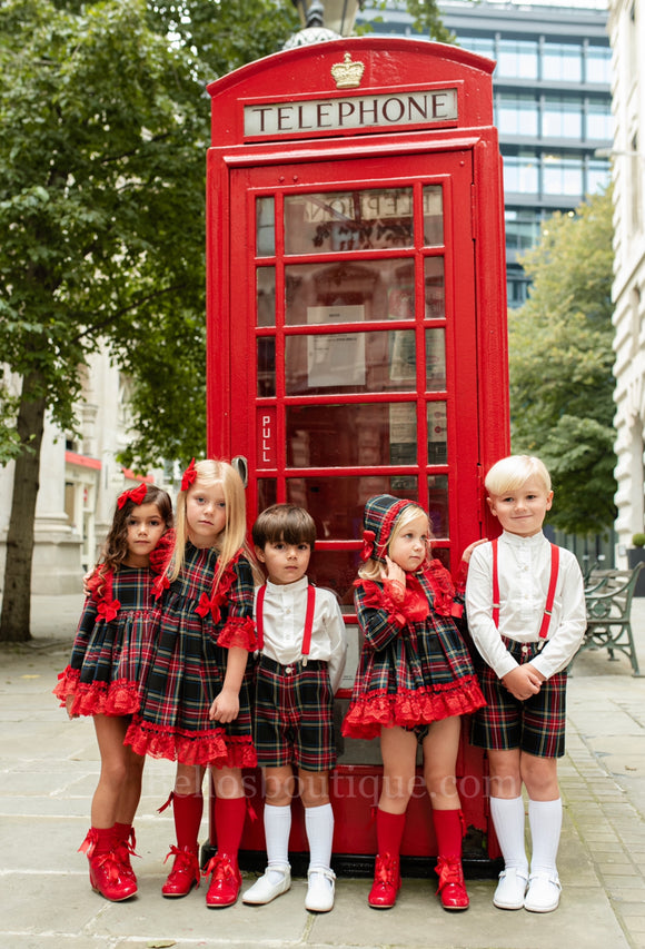 The Valencia Collection Dress in Dark Tartan