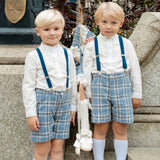 The Valencia Collection Boys Set Blue Check