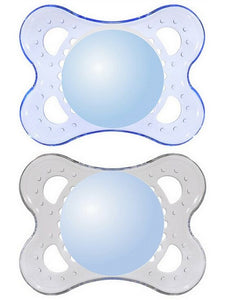 MAM Crystal 0+ month Soother 2 Pack - Blue