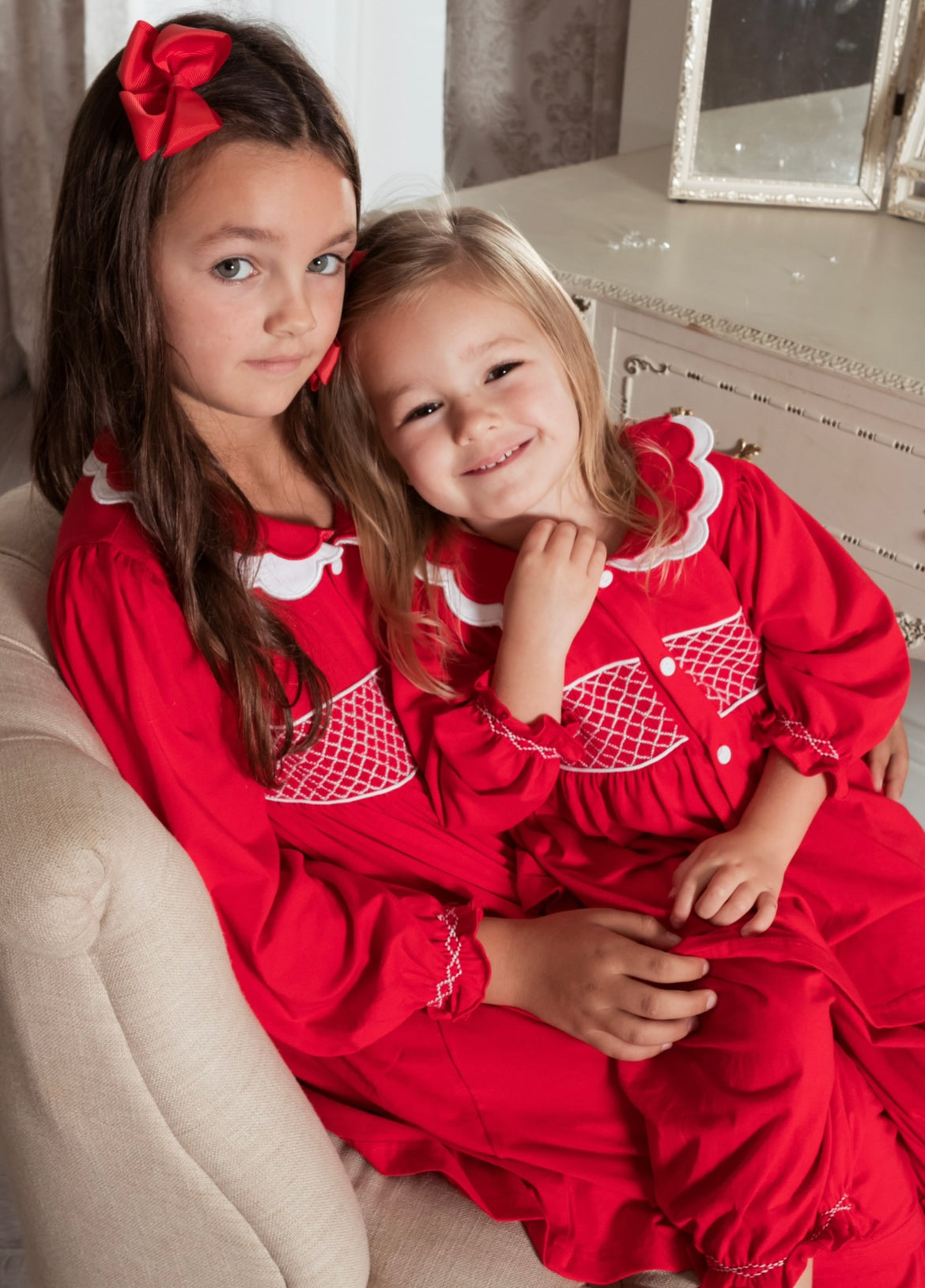 Smocked sales christmas pajamas