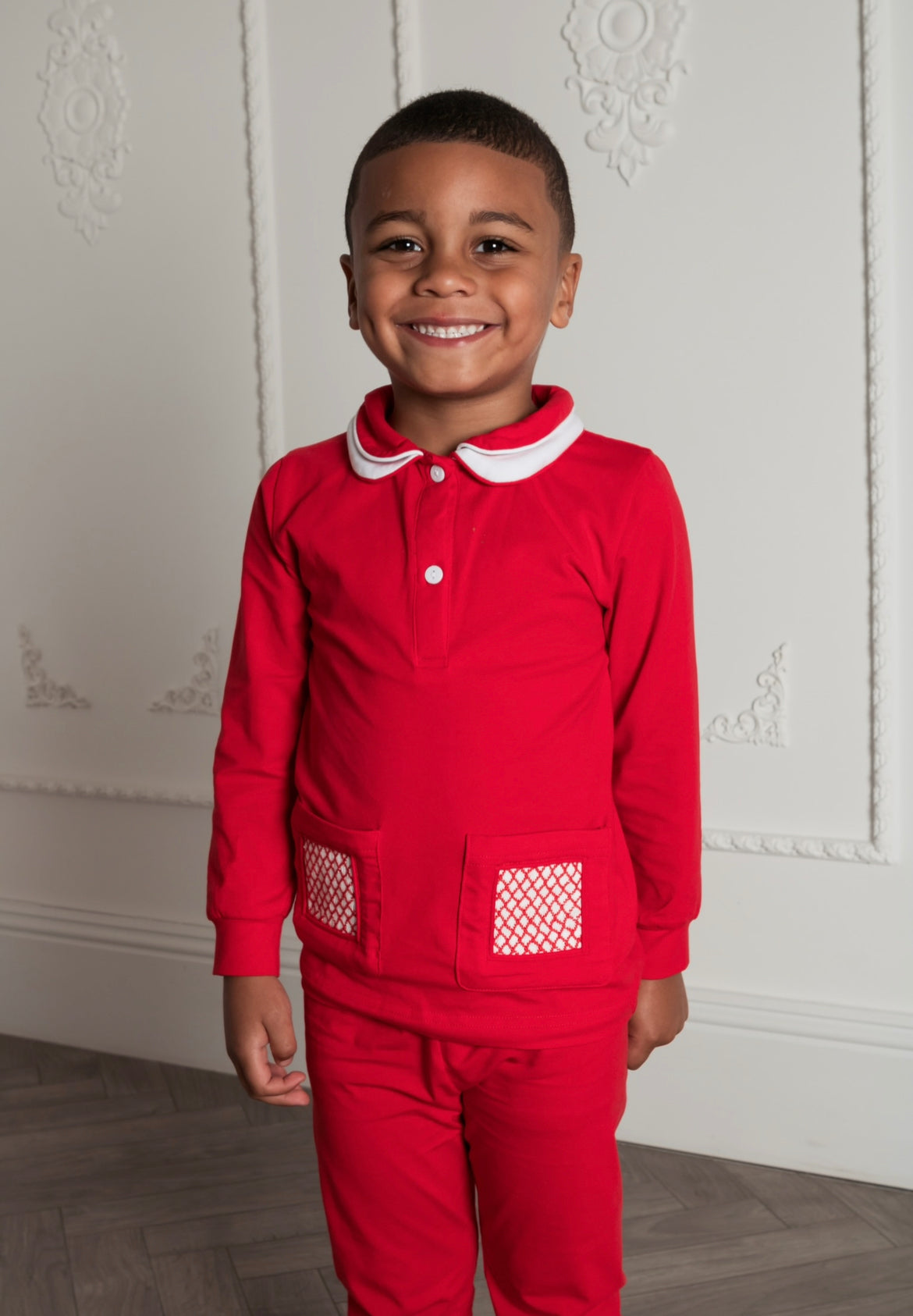 Smocked on sale christmas pajamas