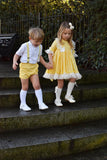Lemon/Grey Valencia Dress - IN STOCK