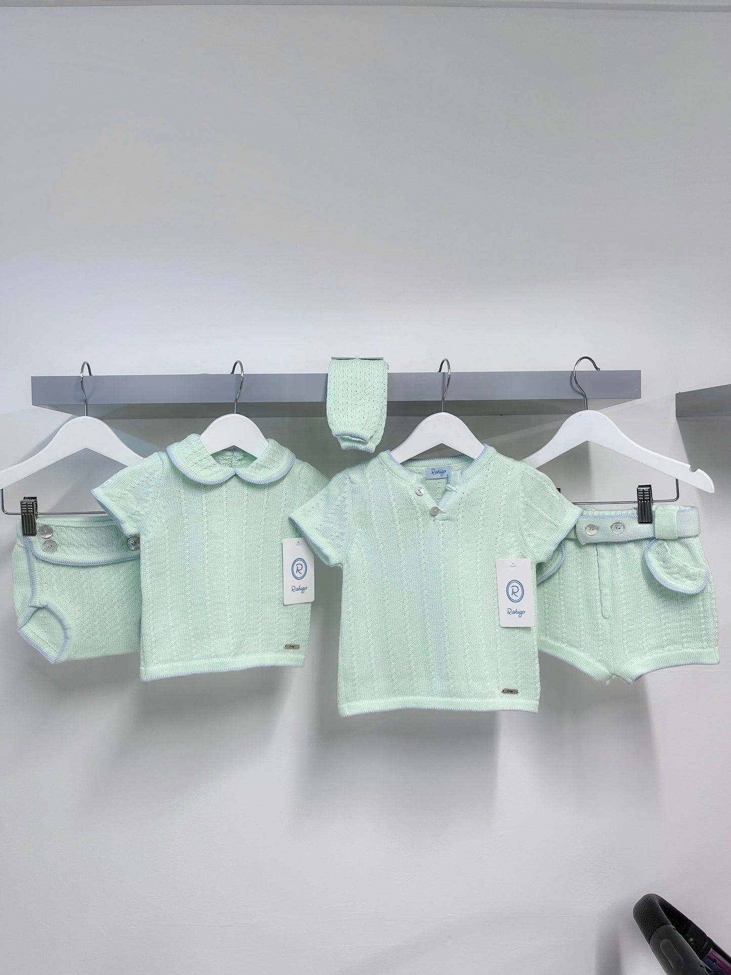 Rahigo SS23 Boys 2 Piece Set in Mint/Blue - 23155