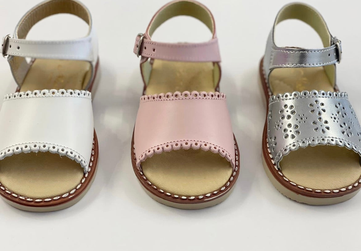 Spanish Girls Sandals Silver