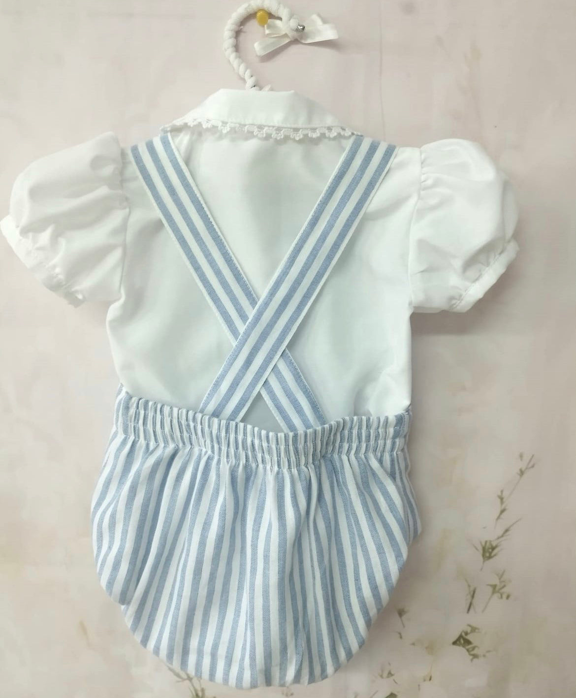 Sonata Blue Stripe Boys Romper VE23 - 15