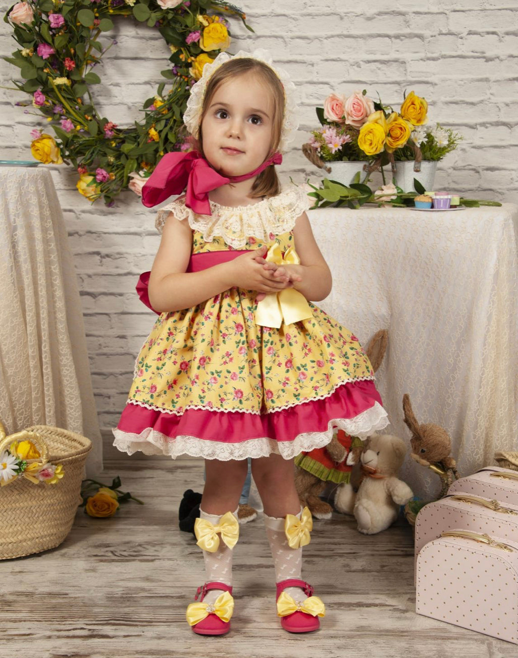 Sonata Lemon & Fuschia Dress PC23 - 14