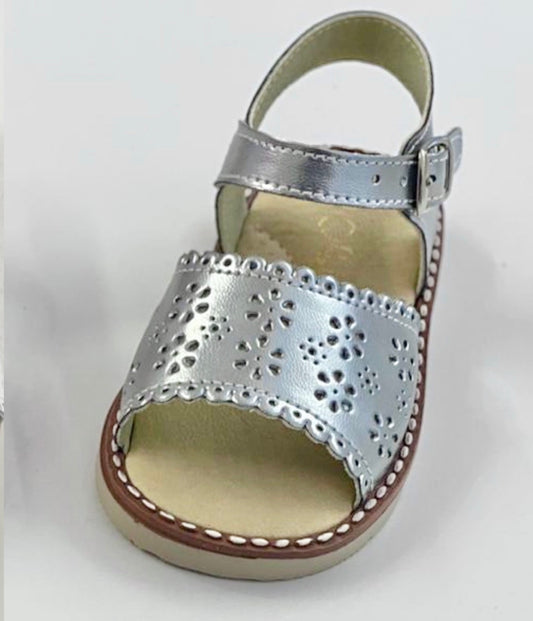 Spanish Girls Sandals Silver