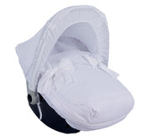 Spanish Car Seat Footmuff & Hood Universal or Doona - Bianca Nube Luna