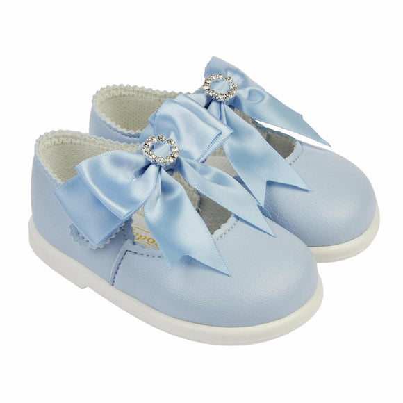 Baypods Hard Sole with Diamanté Bow in Blue