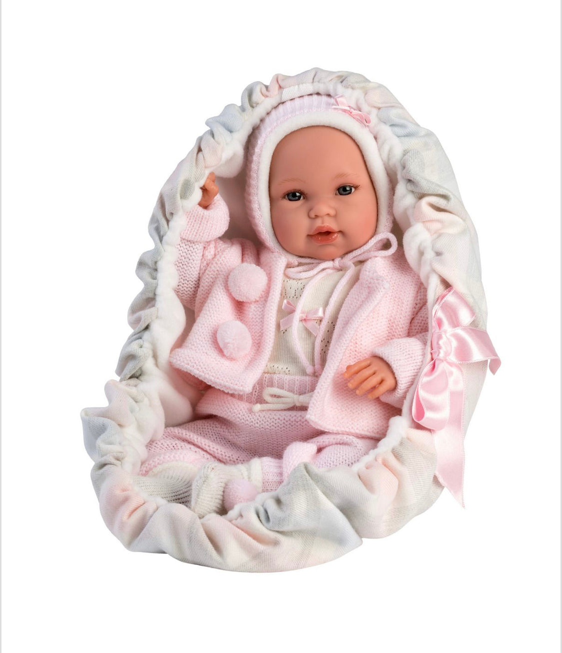 Llorens Spanish Doll in Carrier - Pink 63640