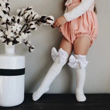 Petit Maison Kids Abigail Satin Bow Socks - In Various Colours