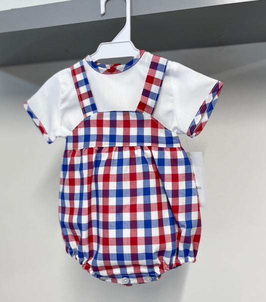 Babyferr Check Romper Set