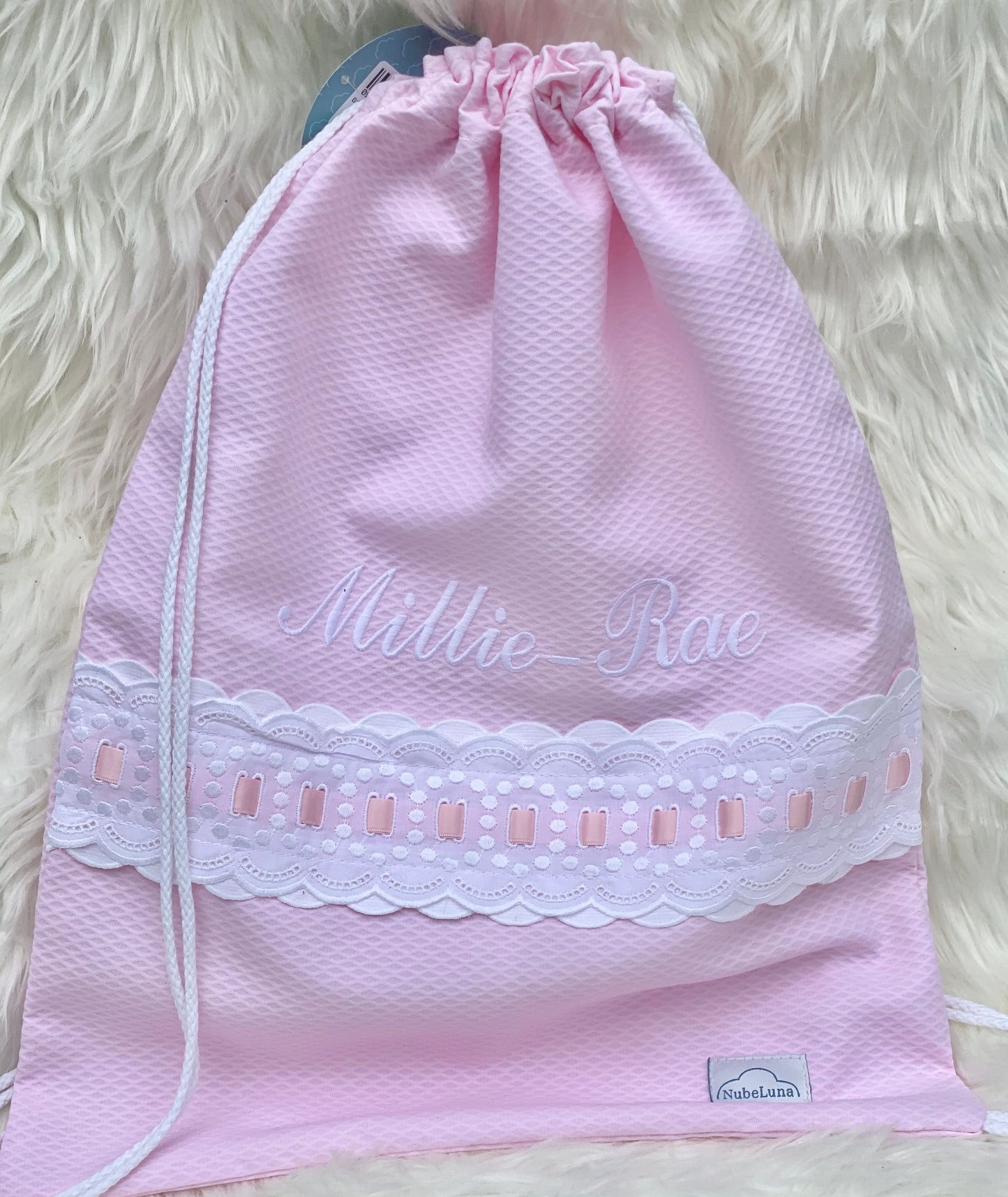 Spanish Personalised Drawstring Bag - Atenas Nube Luna