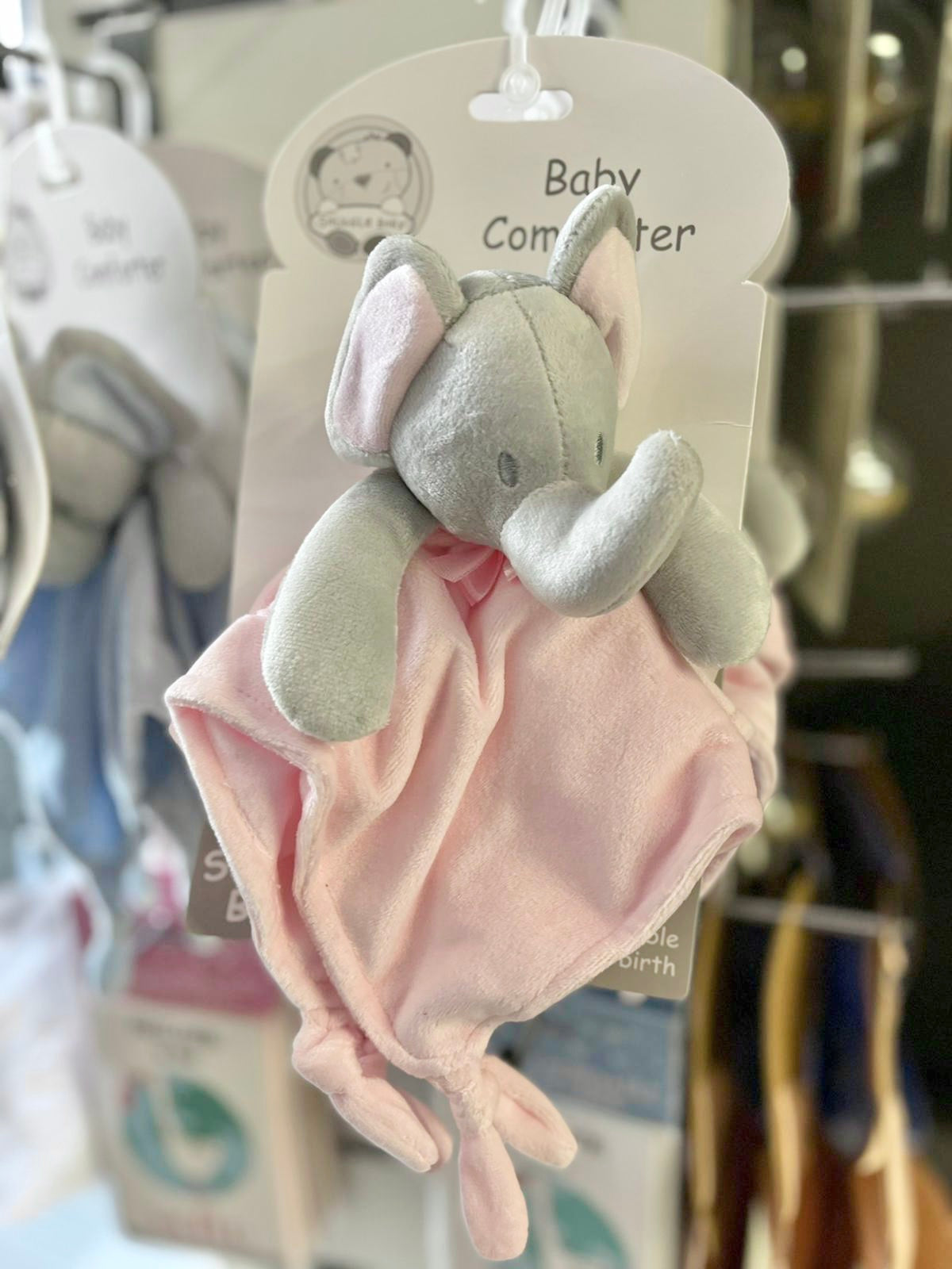 Snuggle Baby Elephant Comforter Pink