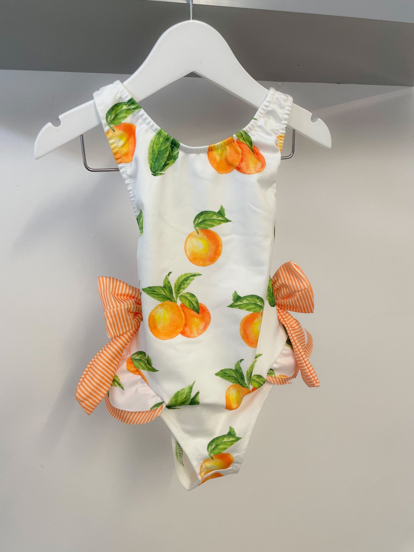 Girls Oranges Bow Swimsuit