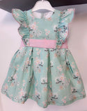 BabyFerr SS23 Floral Mint & Pink Dress