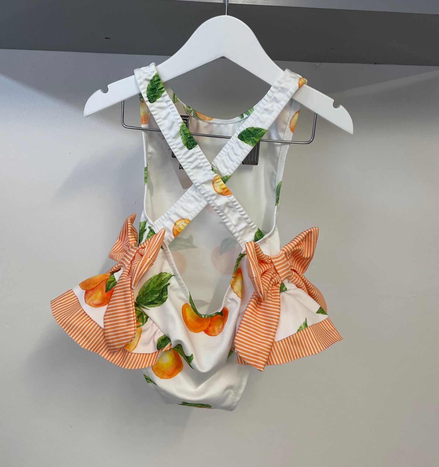 Girls Oranges Bow Swimsuit