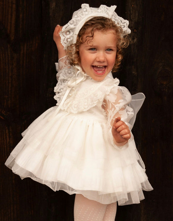 Sonata White Dress with Little Pearls IN22-06