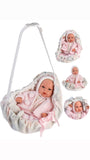 Llorens Spanish Doll in Carrier - Pink 63640