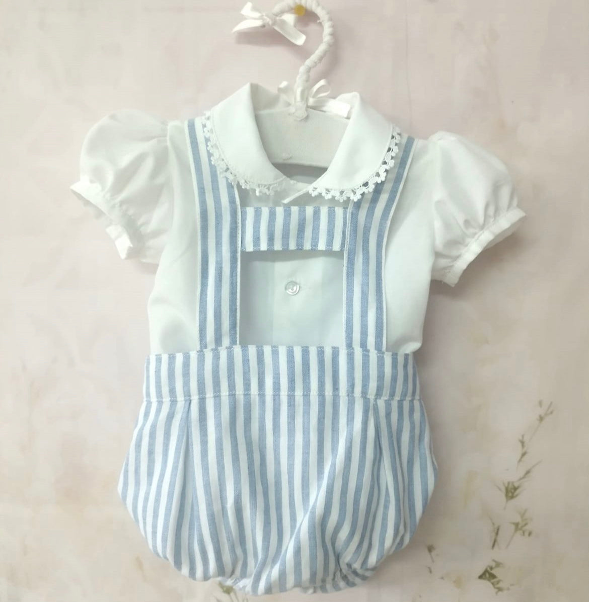 Sonata Blue Stripe Boys Romper VE23 - 15