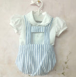 Sonata Blue Stripe Boys Romper VE23 - 15