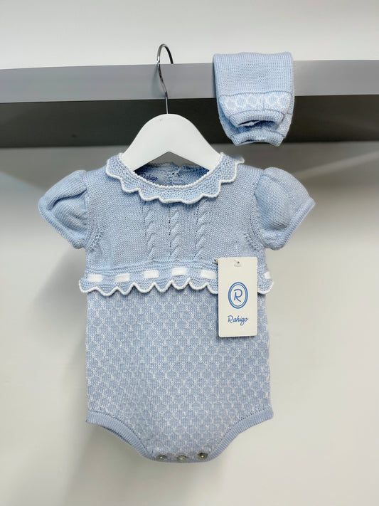 Rahigo Baby Romper in Blue/White - 23115