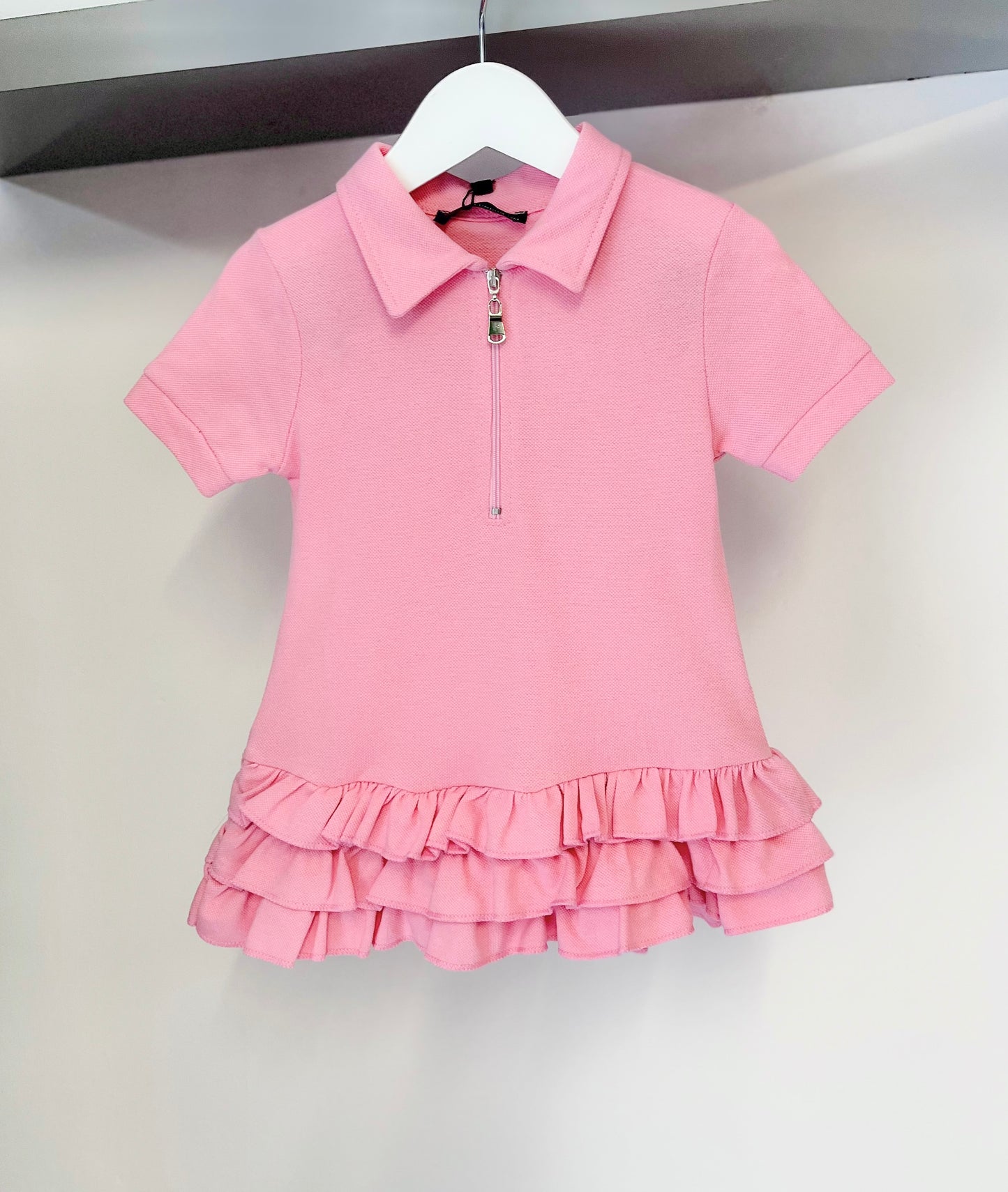 Girls Ruffle Dress in Pink