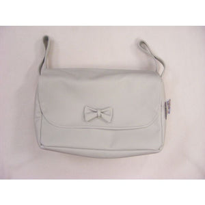 Modin Leatherette Changing Bag with Bow - Grey