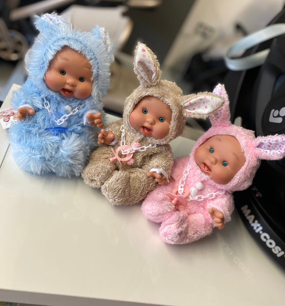 Nines D’Onil Bunny Doll in Pink, Blue or Beige 26cm