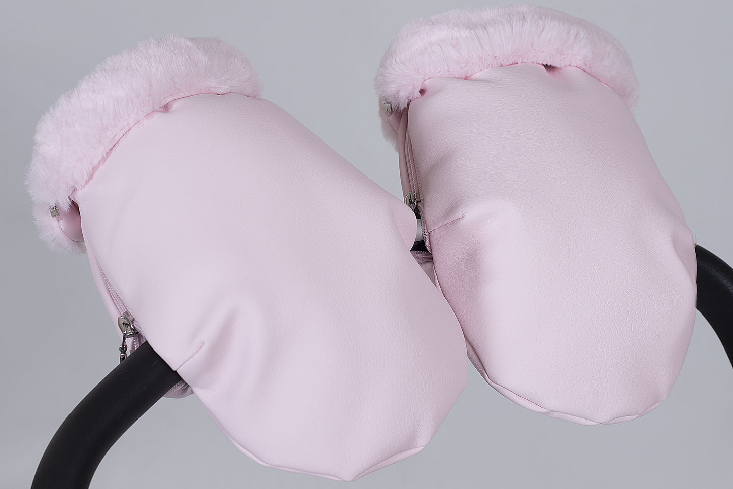 Spanish Leatherette Pram Gloves with Faux Fur Lining