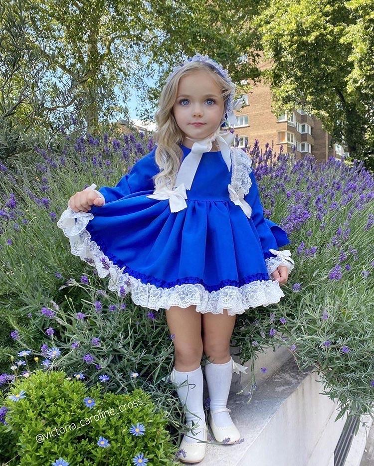 Royal blue dress 2024 for little girl