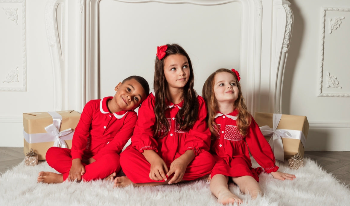 Smocked best sale christmas pajamas