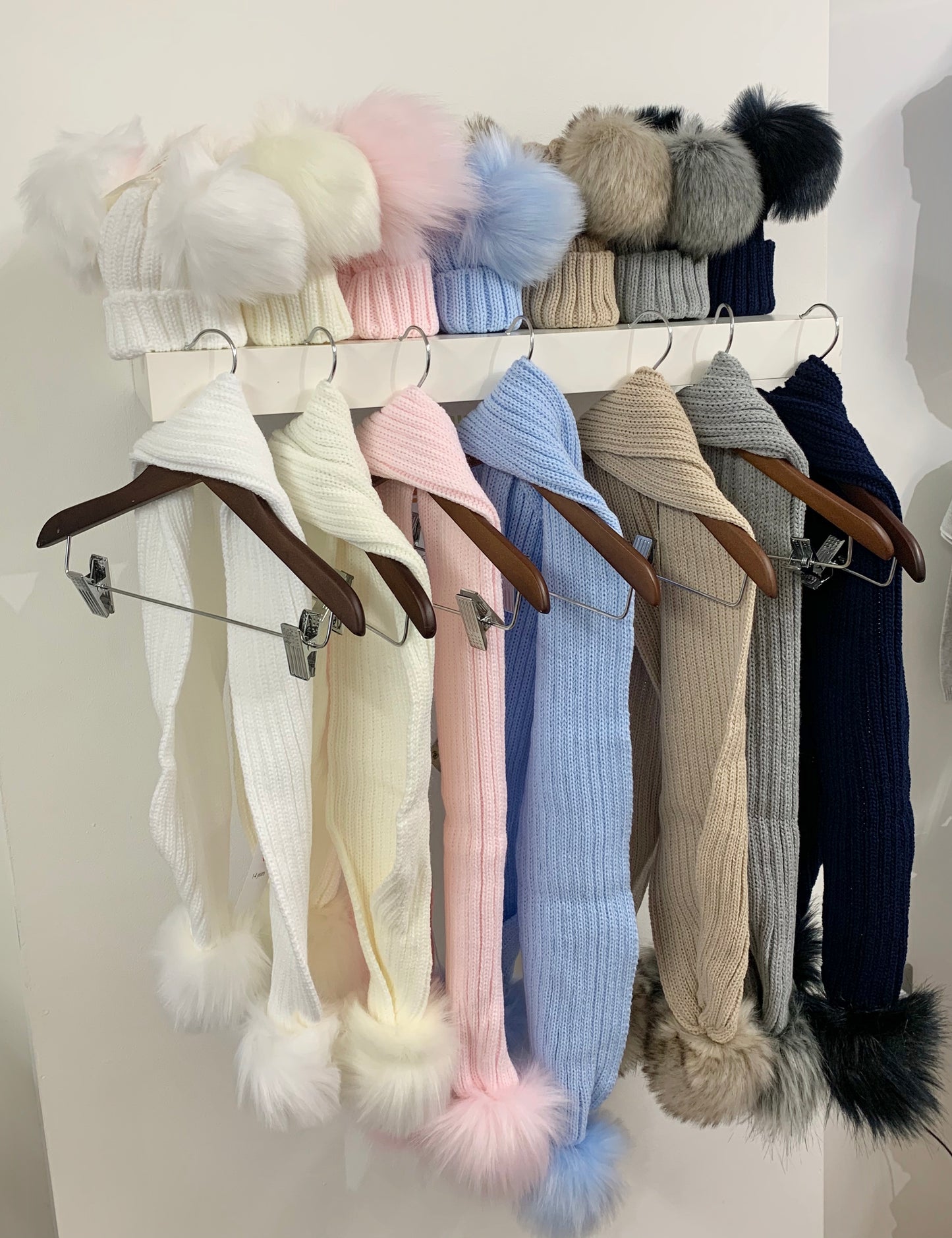 Double Pom Pom Scarfs