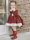 Bellos Valencia Dress in Navy, Royal Blue, Burgundy or Bottle Green - In Stock