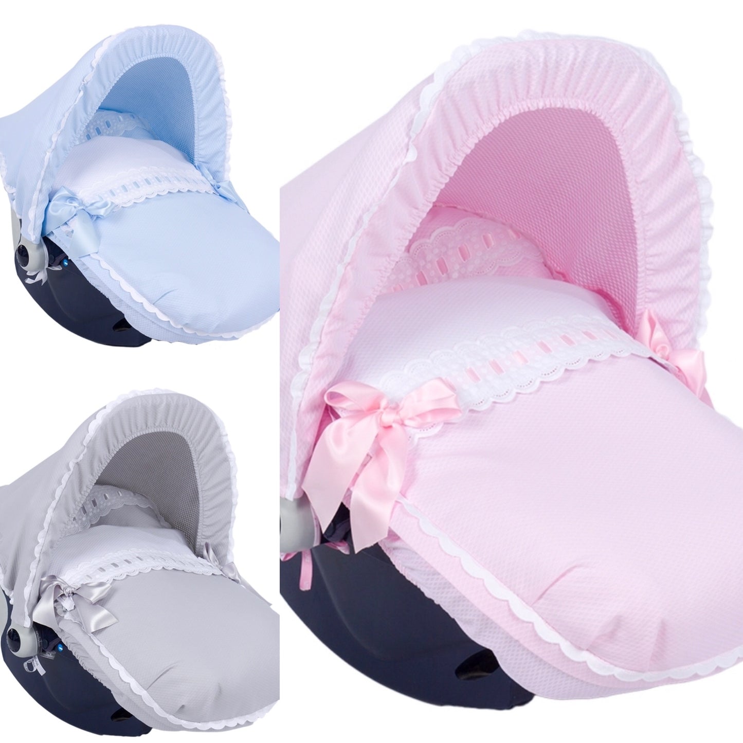 Spanish Car Seat Footmuff & Hood Universal or Doona - Atenas Nube Luna