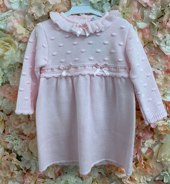 Knitted Pink Dress 12-18m