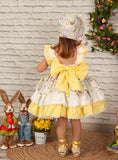 Sonata Floral Lemon Dress - VE22-05