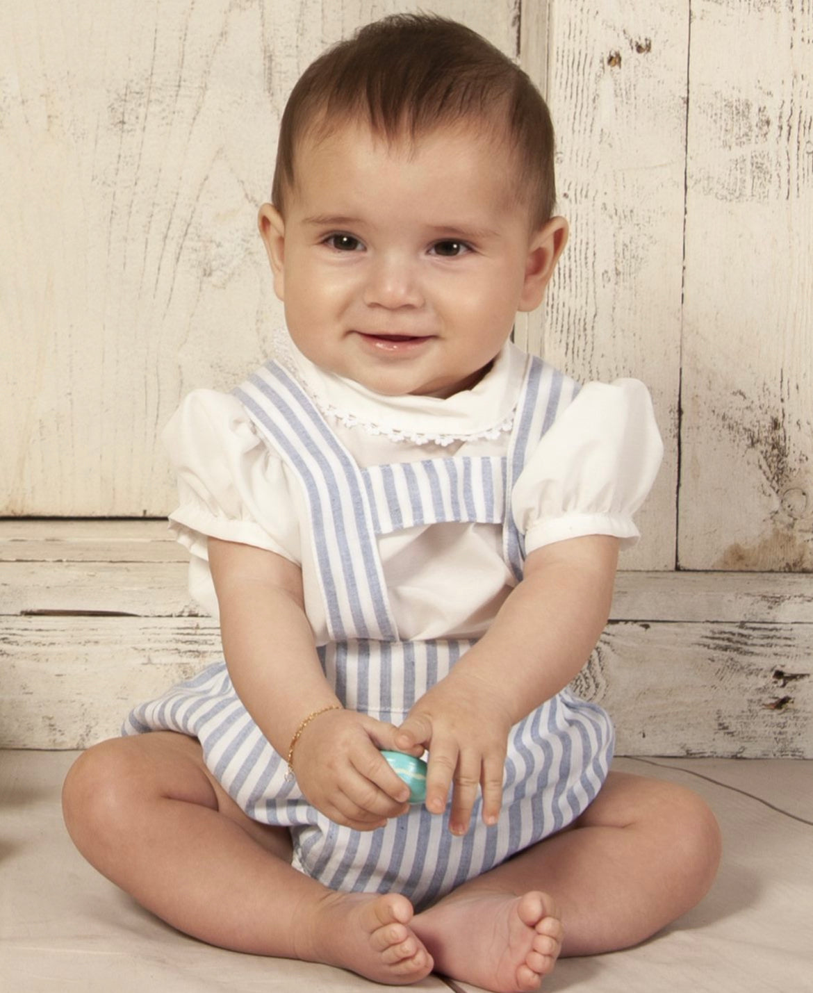 Sonata Blue Stripe Boys Romper VE23 - 15