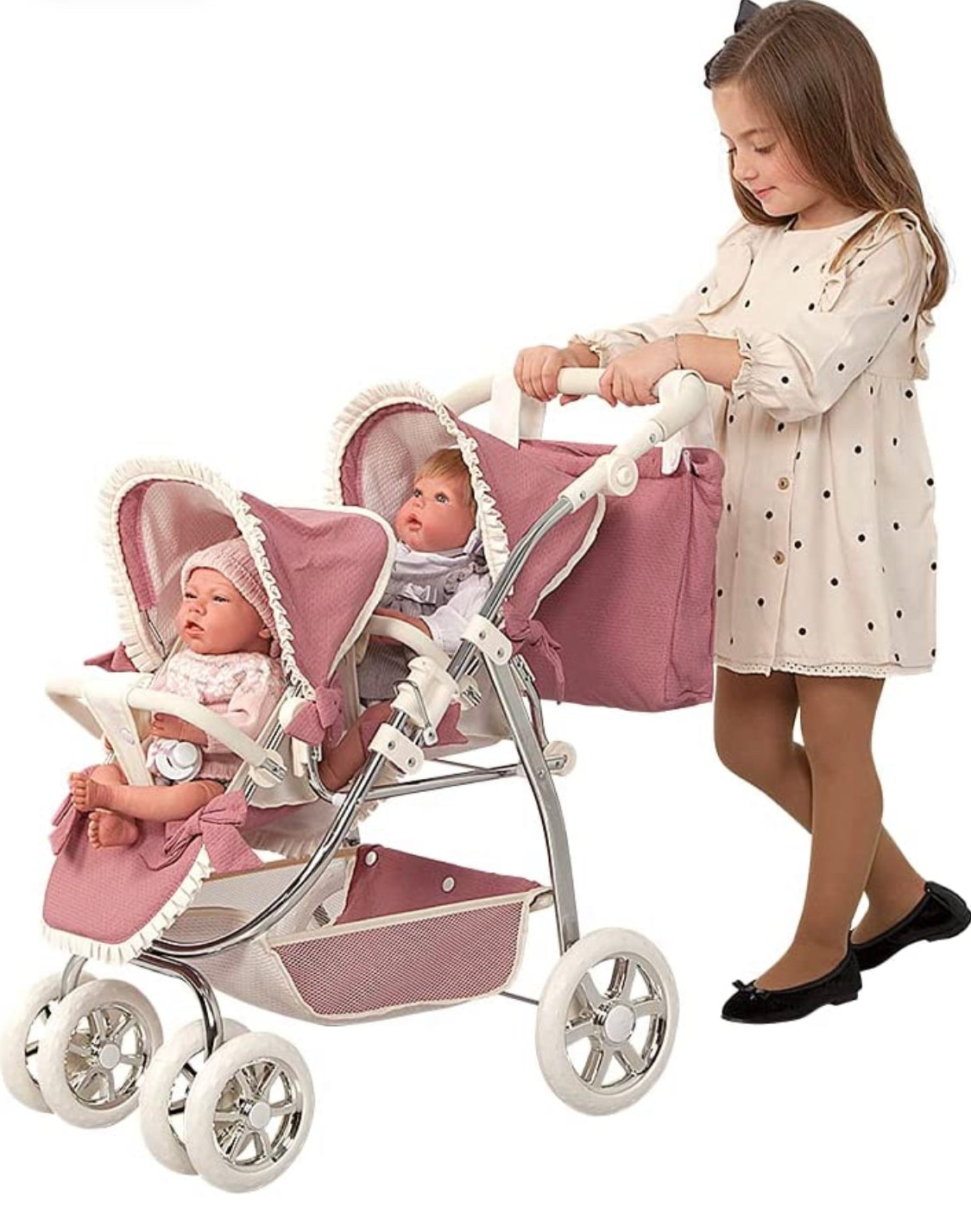 Dolls deals double pushchair