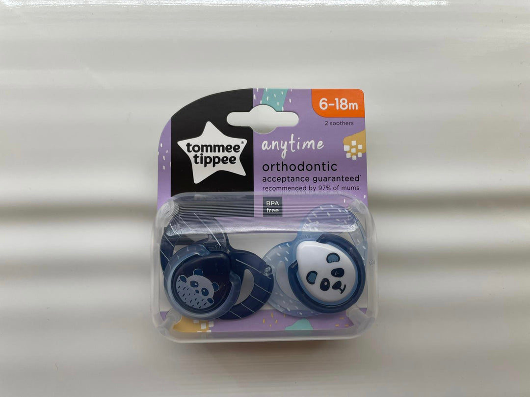 Tommee Tippee Orthodontic Anytime Soothers, 6-18m, 2 Pack Blue