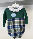 Juliana AW22 Bottle Green Check Romper