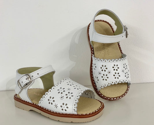 Spanish Girls Sandals White